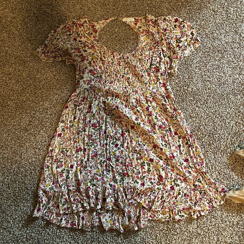 Floral boho mini dress